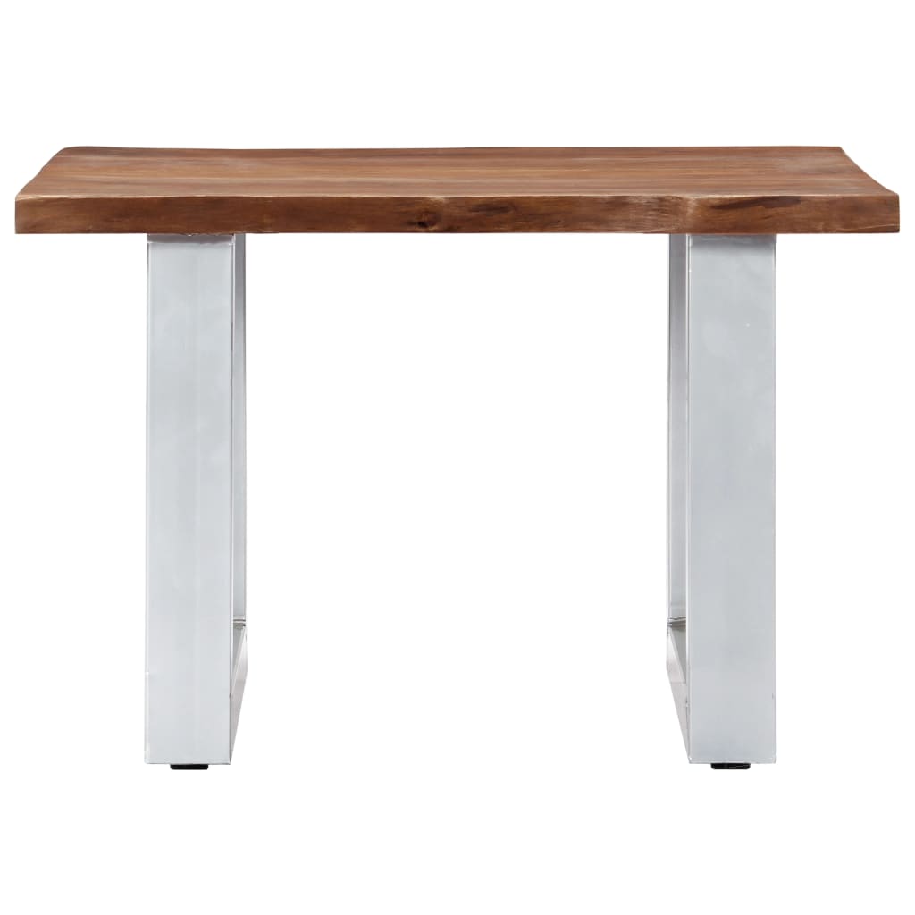 Coffee Table Brown and silver