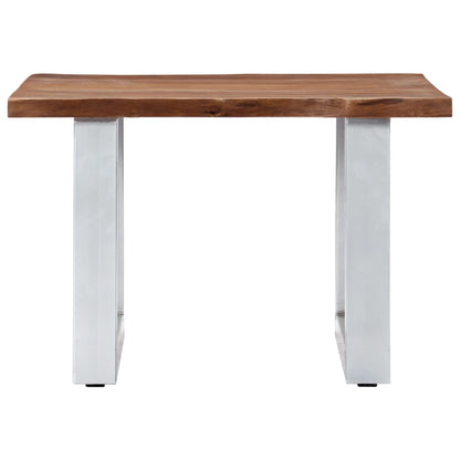 Coffee Table Brown and silver