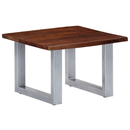 Coffee Table Brown and silver