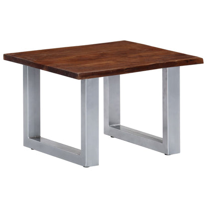 Coffee Table Brown and silver