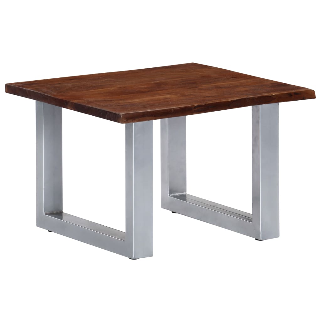 Coffee Table Brown and silver