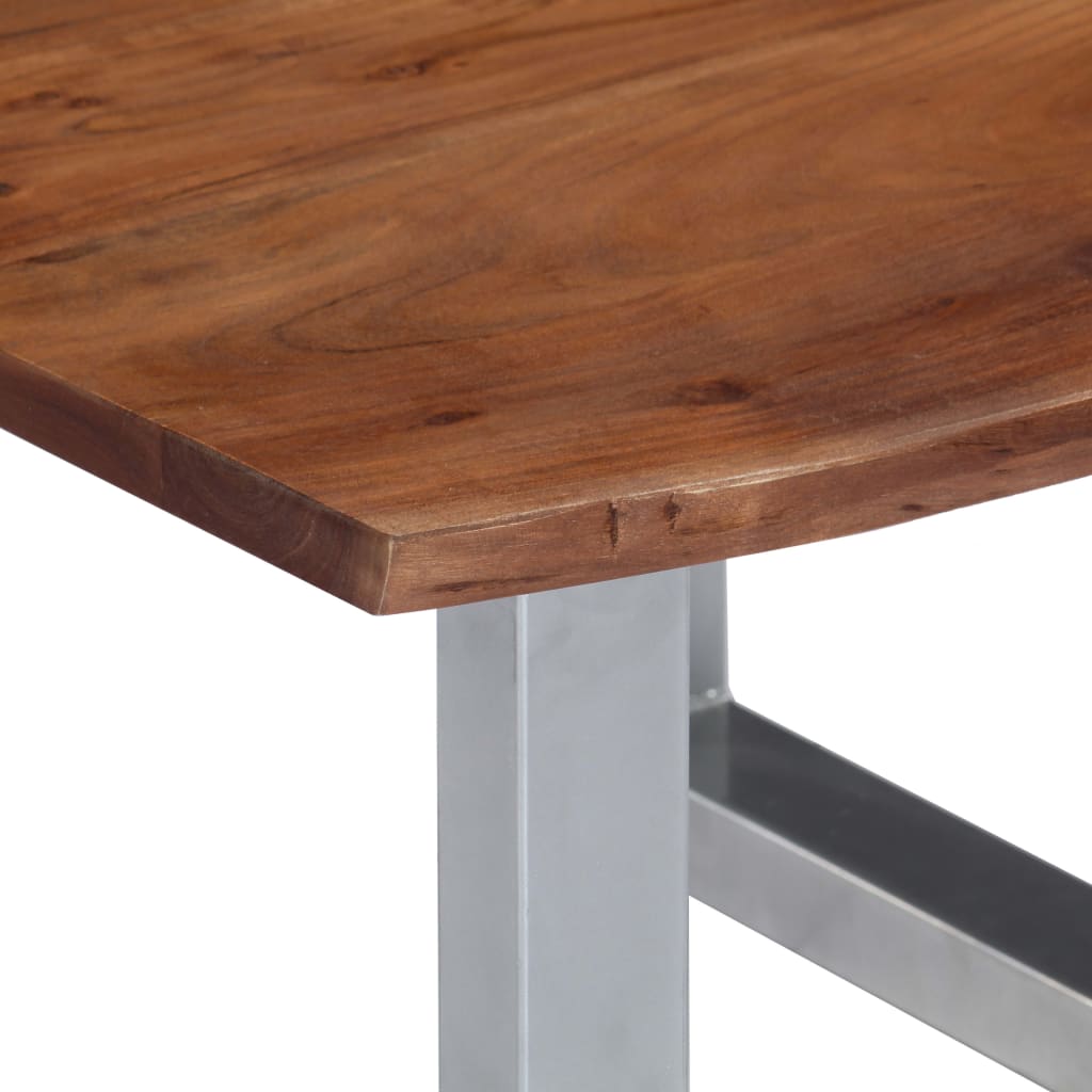 Coffee Table Brown and silver