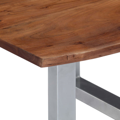 Coffee Table Brown and silver
