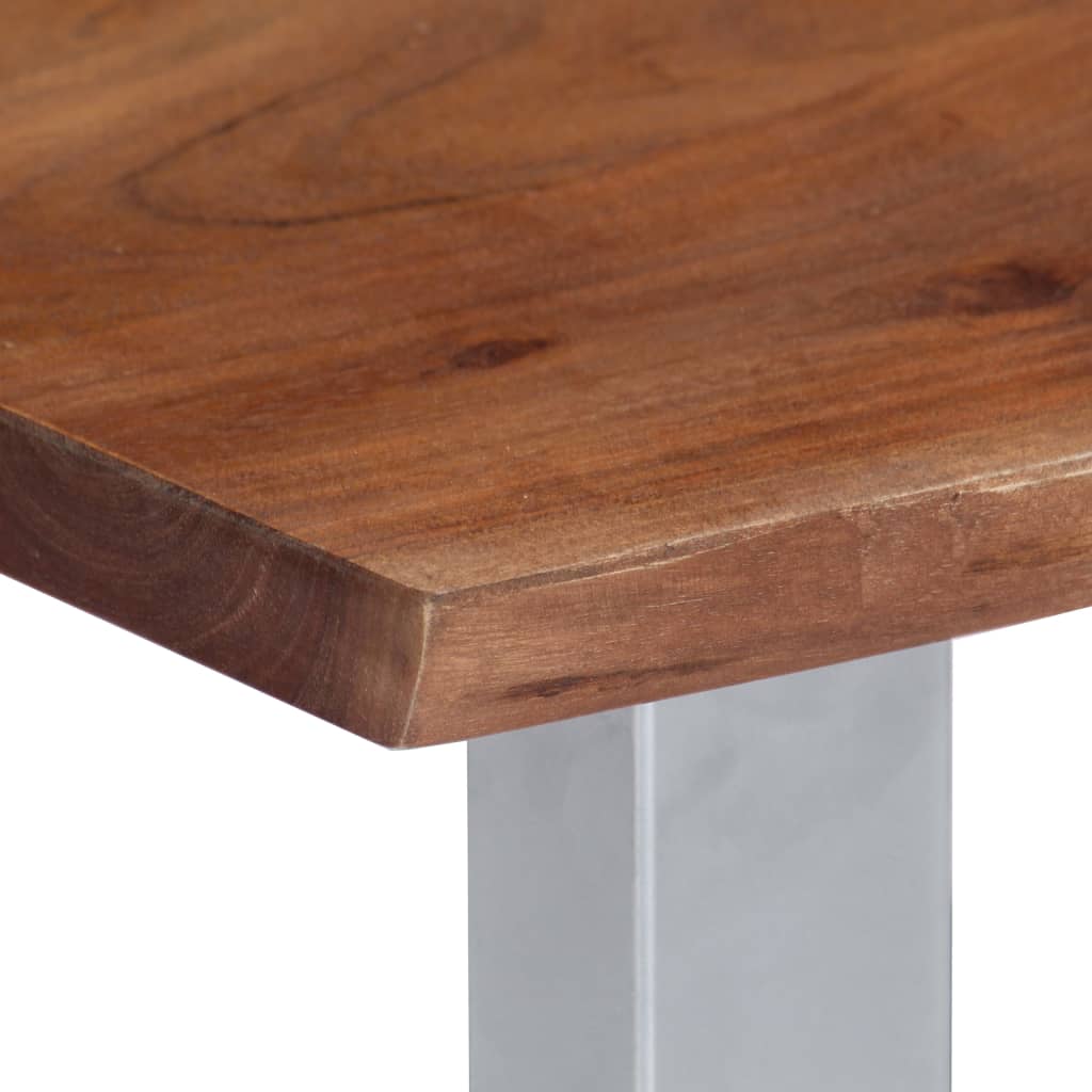 Coffee Table Brown and silver