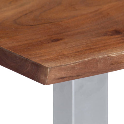 Coffee Table Brown and silver