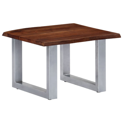 Coffee Table Brown and silver