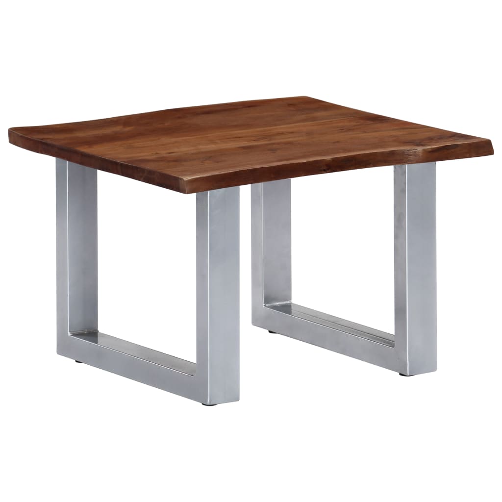Coffee Table Brown and silver