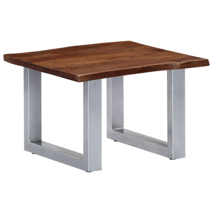 Coffee Table Brown and silver