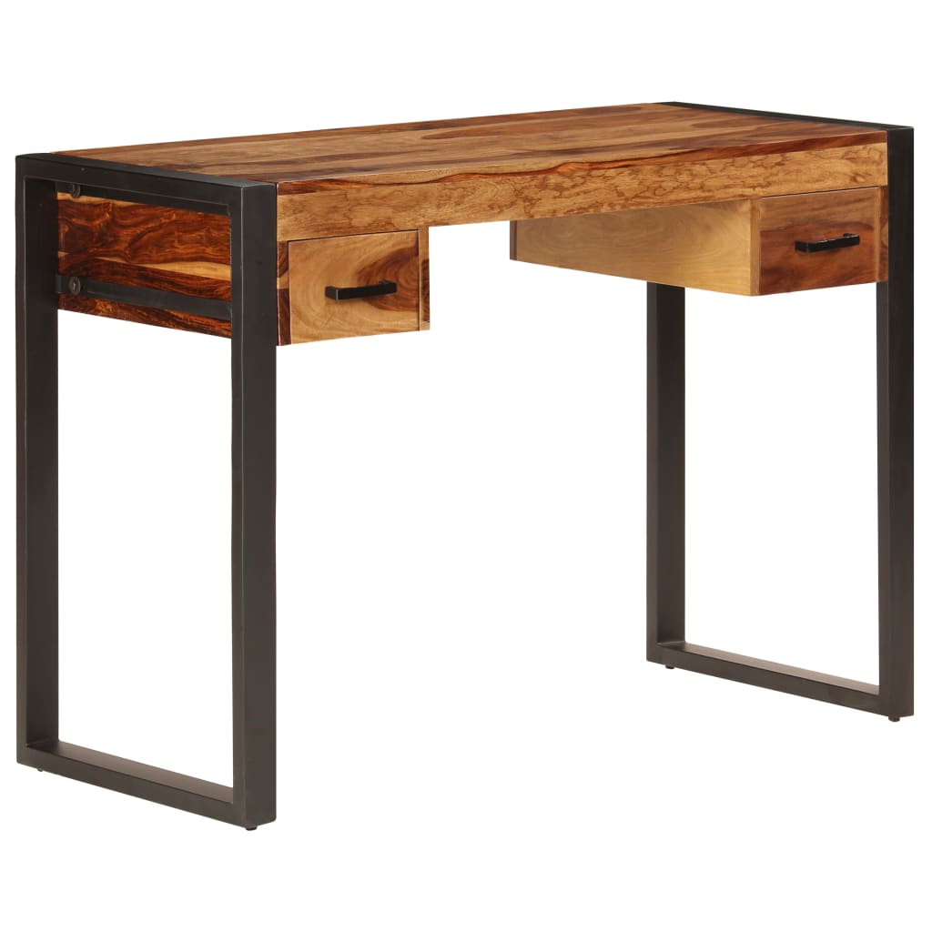 Desk Brown Solid Acacia wood, Powder-coated steel Medium Desk