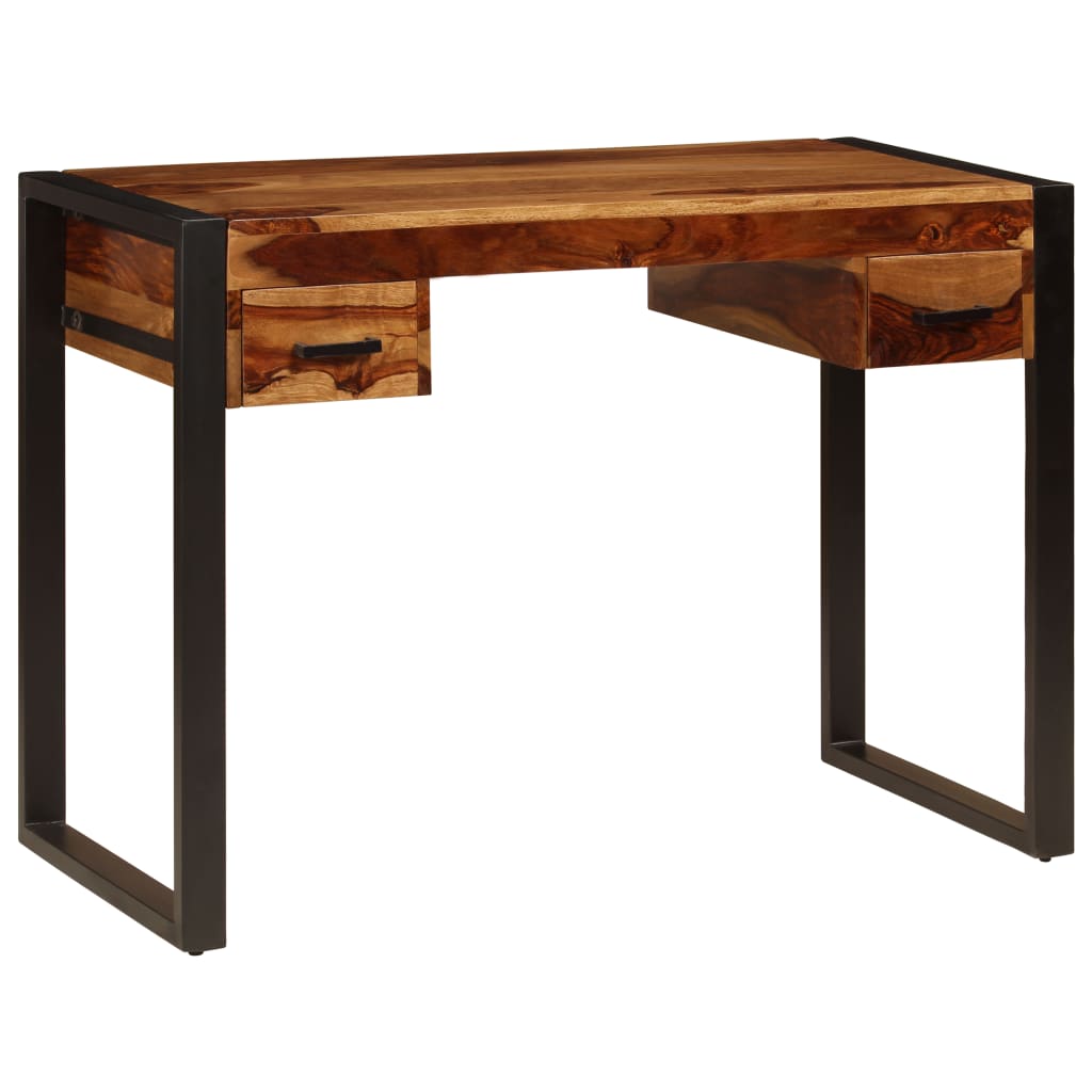 Desk Brown Solid Acacia wood, Powder-coated steel Medium Desk