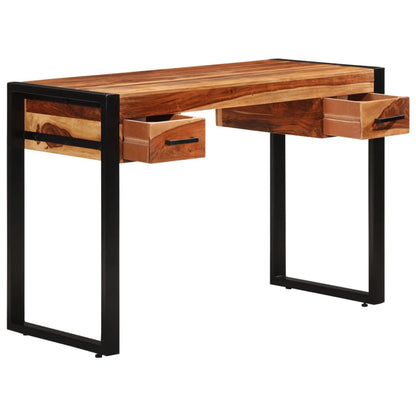 Desk Brown Solid Acacia wood, Powder-coated steel Medium Desk