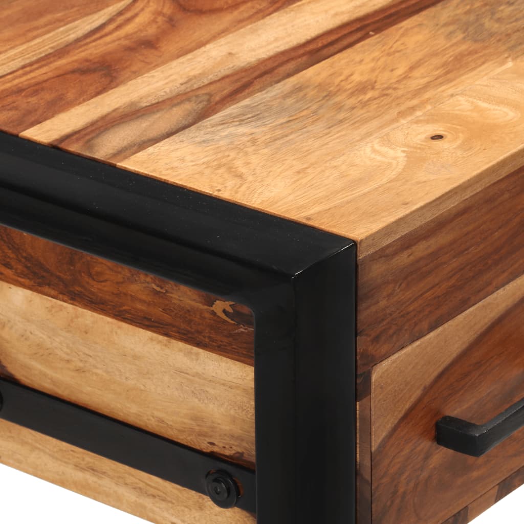 Desk Brown Solid Acacia wood, Powder-coated steel Medium Desk