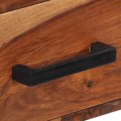 Desk Brown Solid Acacia wood, Powder-coated steel Medium Desk