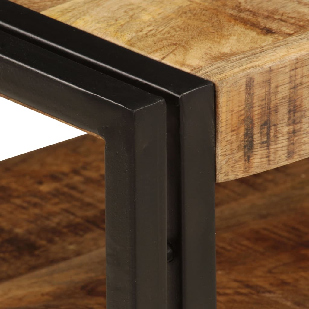TV Cabinet Brown Solid Mango Wood Medium TV Cabinet Rectangular