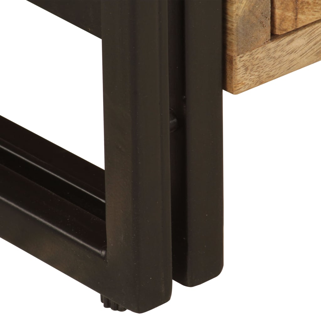 TV Cabinet Brown Solid Mango Wood Medium TV Cabinet Rectangular