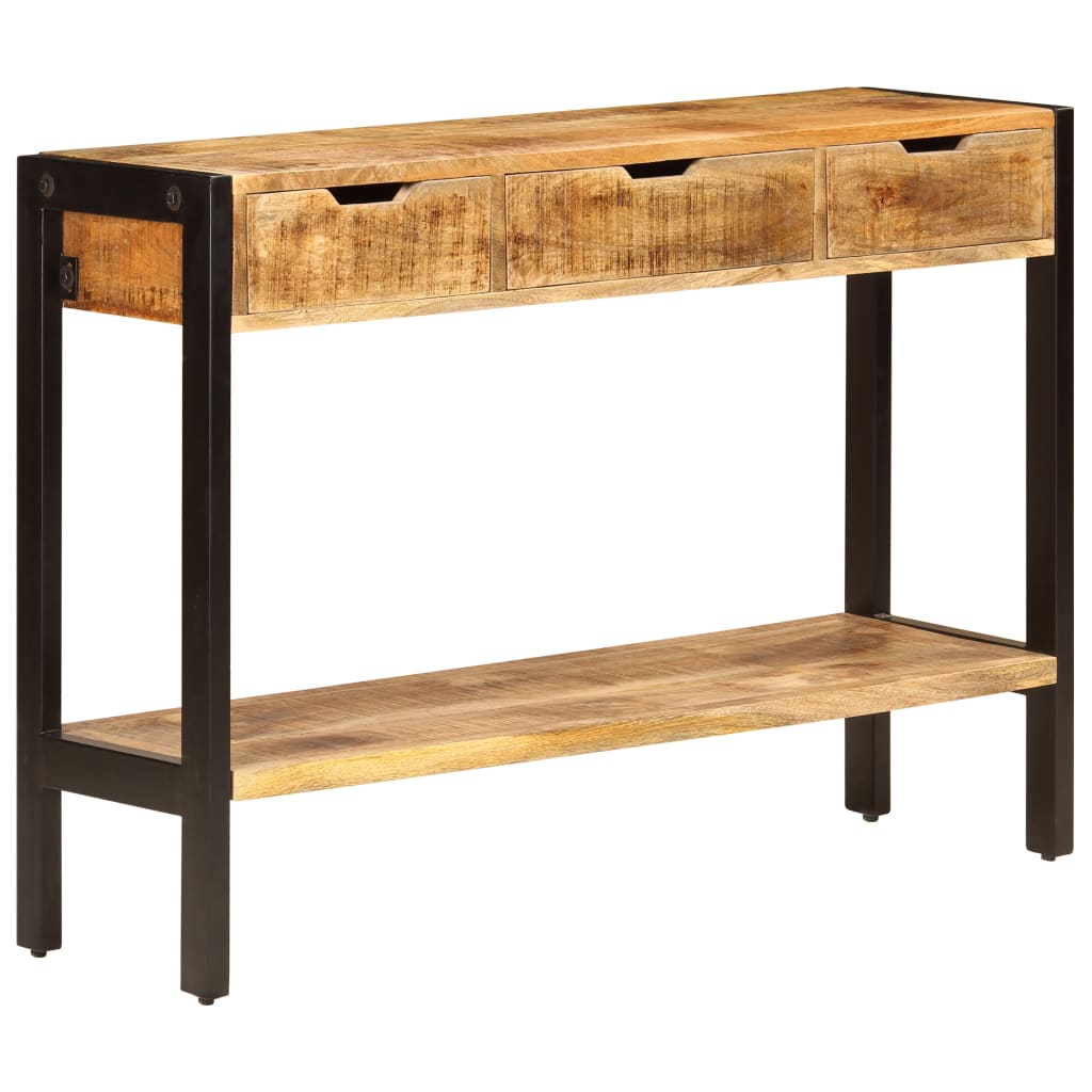Sideboard Brown Solid mango wood, powder-coated steel Medium