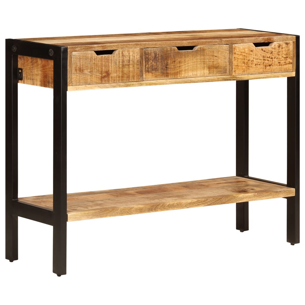 Sideboard Brown Solid mango wood, powder-coated steel Medium
