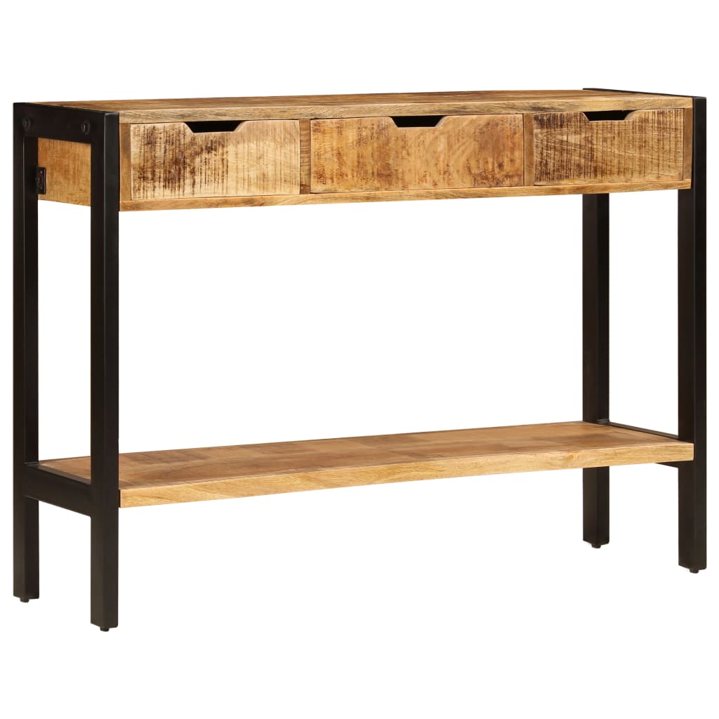 Sideboard Brown Solid mango wood, powder-coated steel Medium