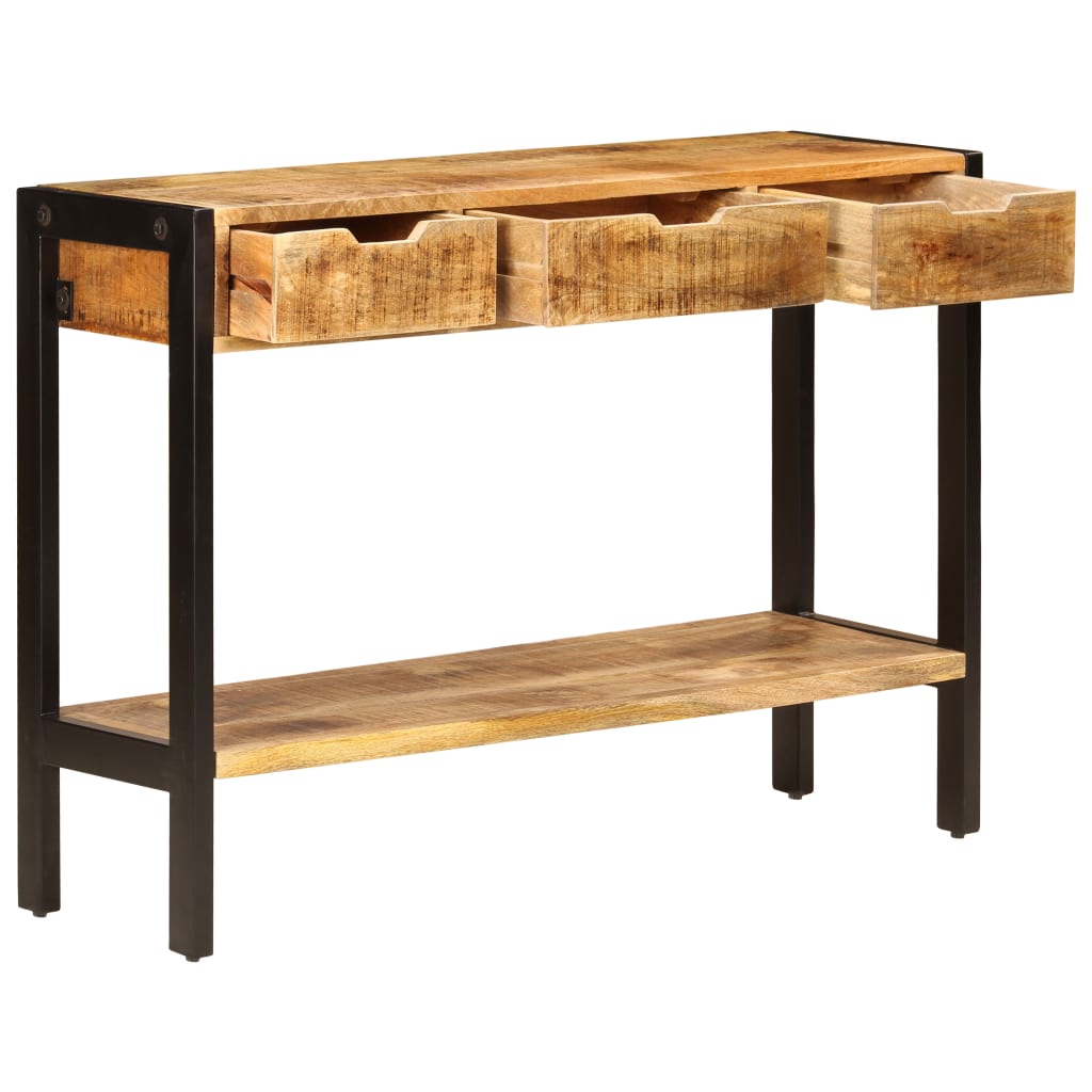 Sideboard Brown Solid mango wood, powder-coated steel Medium
