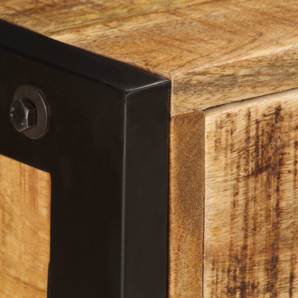 Sideboard Brown Solid mango wood, powder-coated steel Medium
