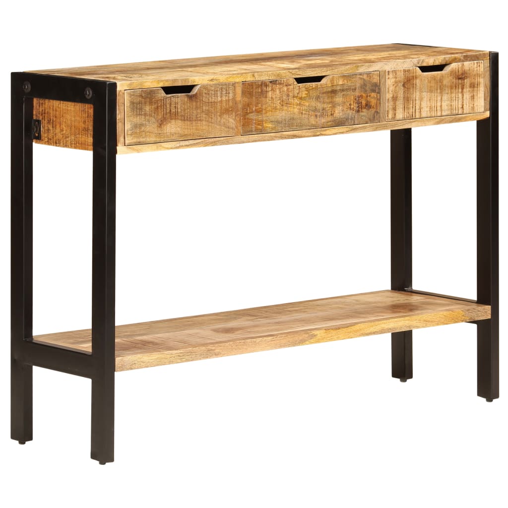 Sideboard Brown Solid mango wood, powder-coated steel Medium