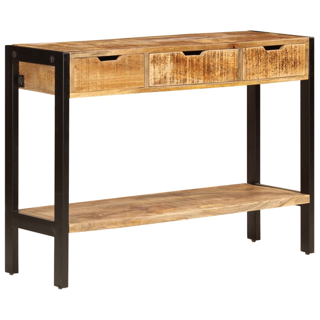 Sideboard Brown Solid mango wood, powder-coated steel Medium
