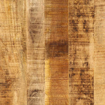 Dining Table Brown and Black Solid Mango Wood Large
