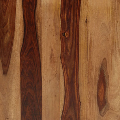 Dining Table Brown and Black Solid Acacia wood 55.1 in