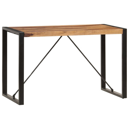 Dining Table Brown and black Solid Acacia wood 47.2 in Durable