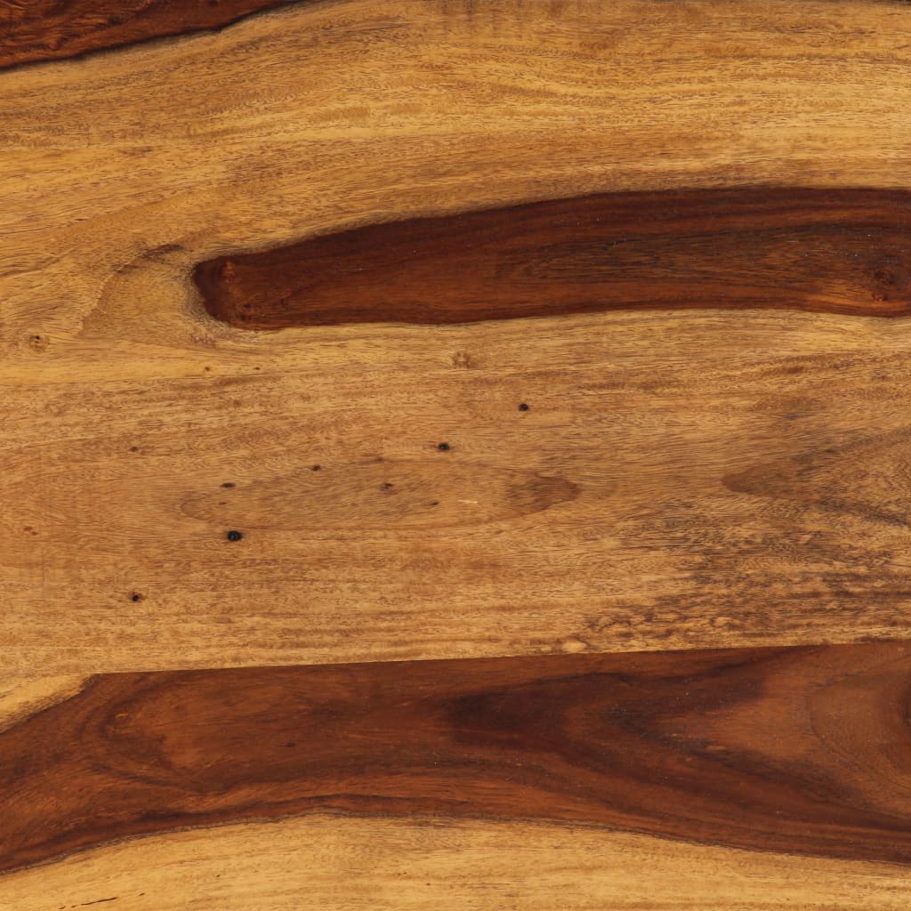Dining Table Brown and black Solid Acacia wood 47.2 in Durable