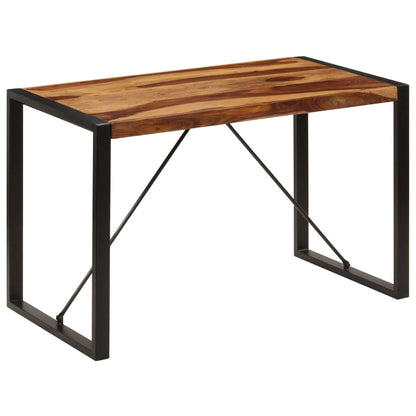 Dining Table Brown and black Solid Acacia wood 47.2 in Durable