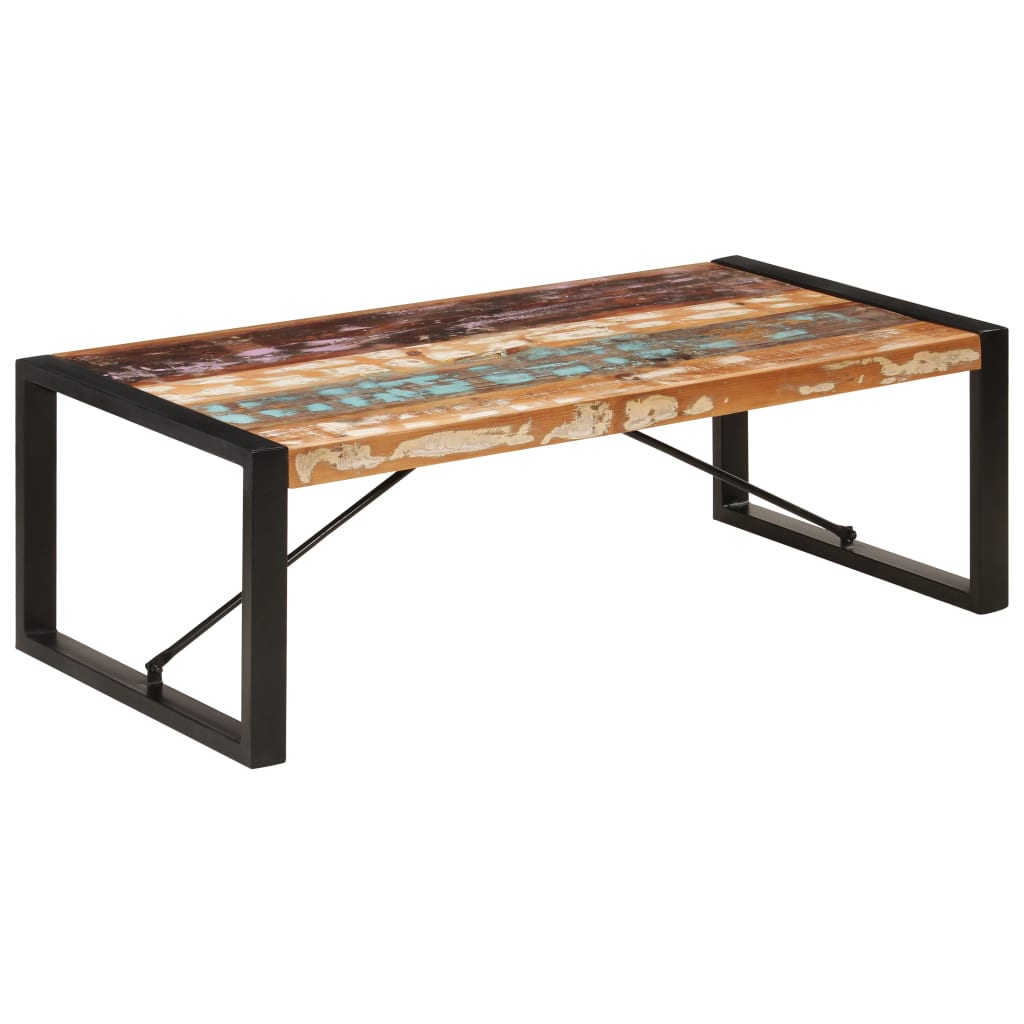 Coffee Table Multicolor Solid Reclaimed Wood 47.2 in long Durable