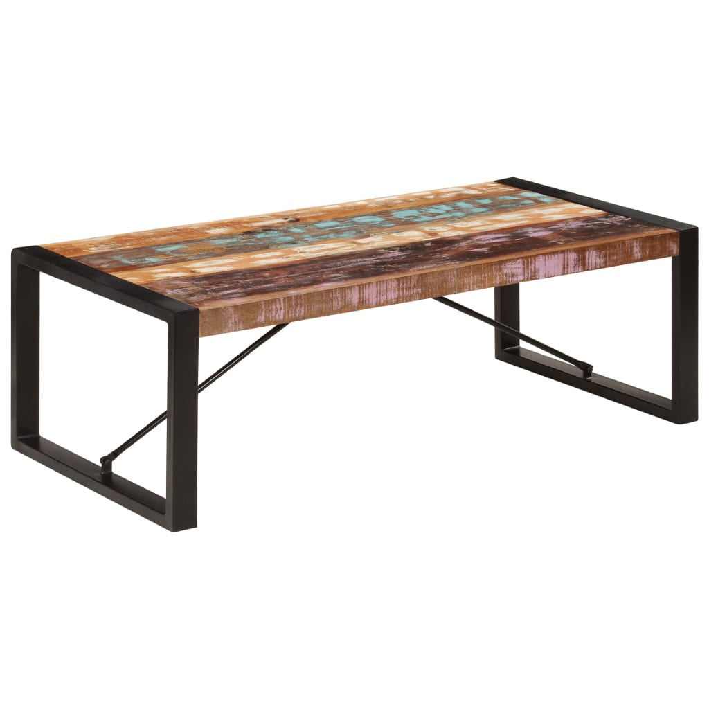 Coffee Table Multicolor Solid Reclaimed Wood 47.2 in long Durable