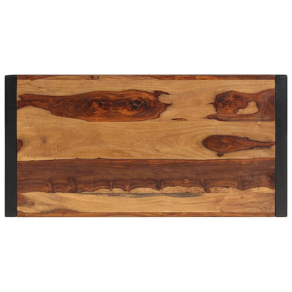 Coffee Table Brown Solid Acacia wood, Powder-Coated Steel