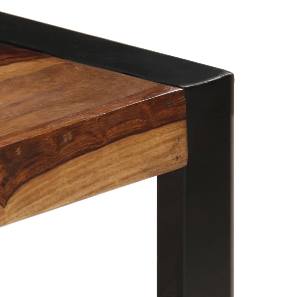 Coffee Table Brown Solid Acacia wood, Powder-Coated Steel