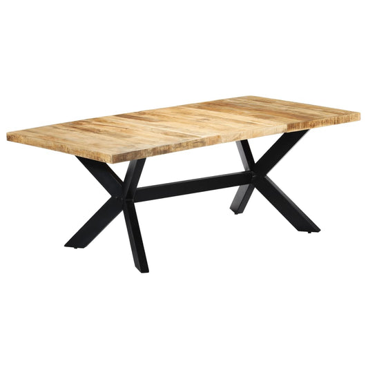 Dining Table Brown Solid Mango Wood 78.7 x 39.4 x 29.5 in