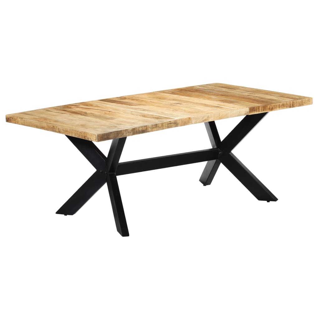 Dining Table Brown Solid Mango Wood 78.7 x 39.4 x 29.5 in