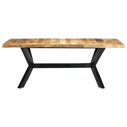 Dining Table Brown Solid Mango Wood 78.7 x 39.4 x 29.5 in