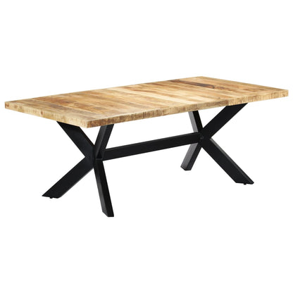 Dining Table Brown Solid Mango Wood 78.7 x 39.4 x 29.5 in