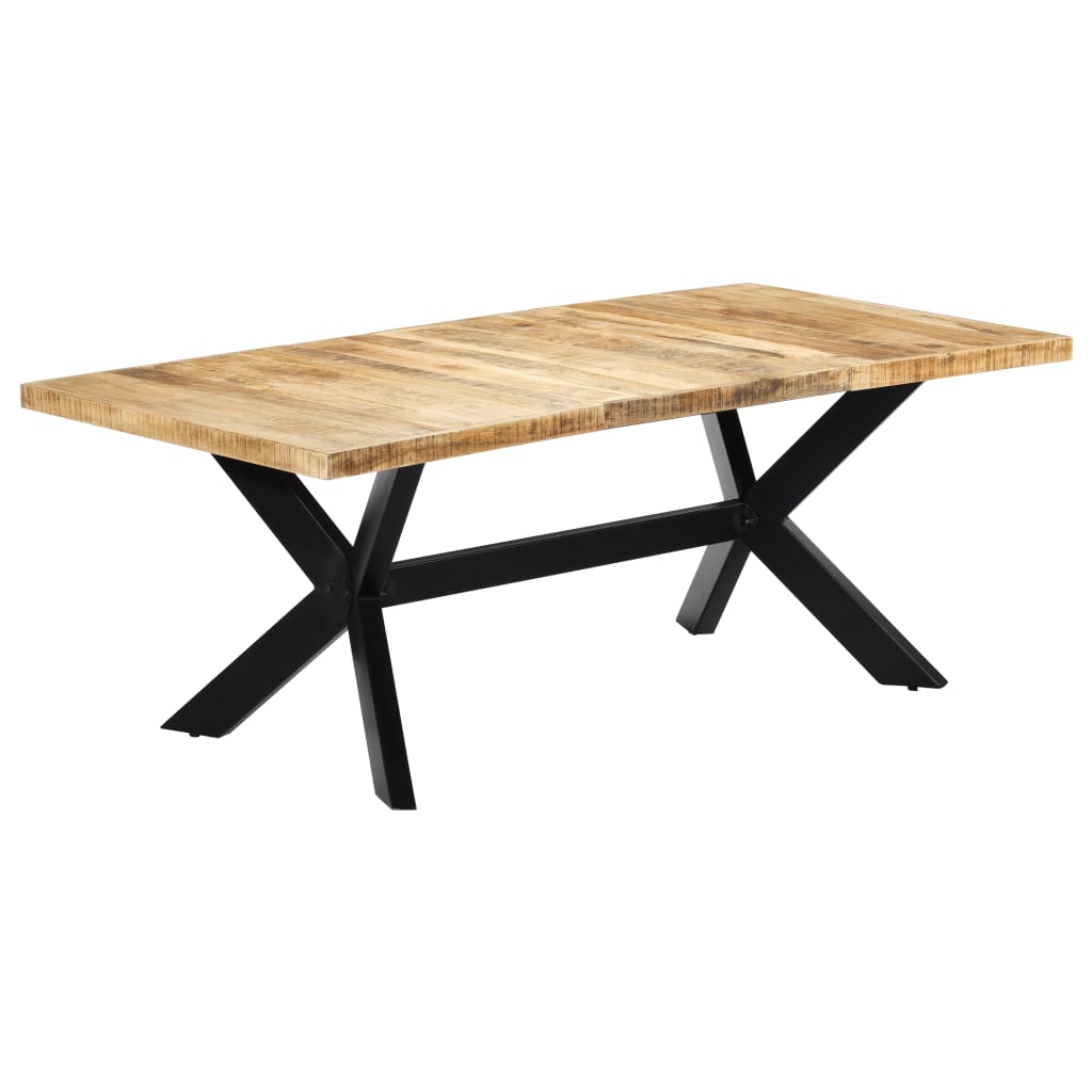 Dining Table Brown Solid Mango Wood 78.7 x 39.4 x 29.5 in
