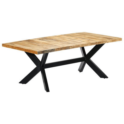 Dining Table Brown Solid Mango Wood 78.7 x 39.4 x 29.5 in