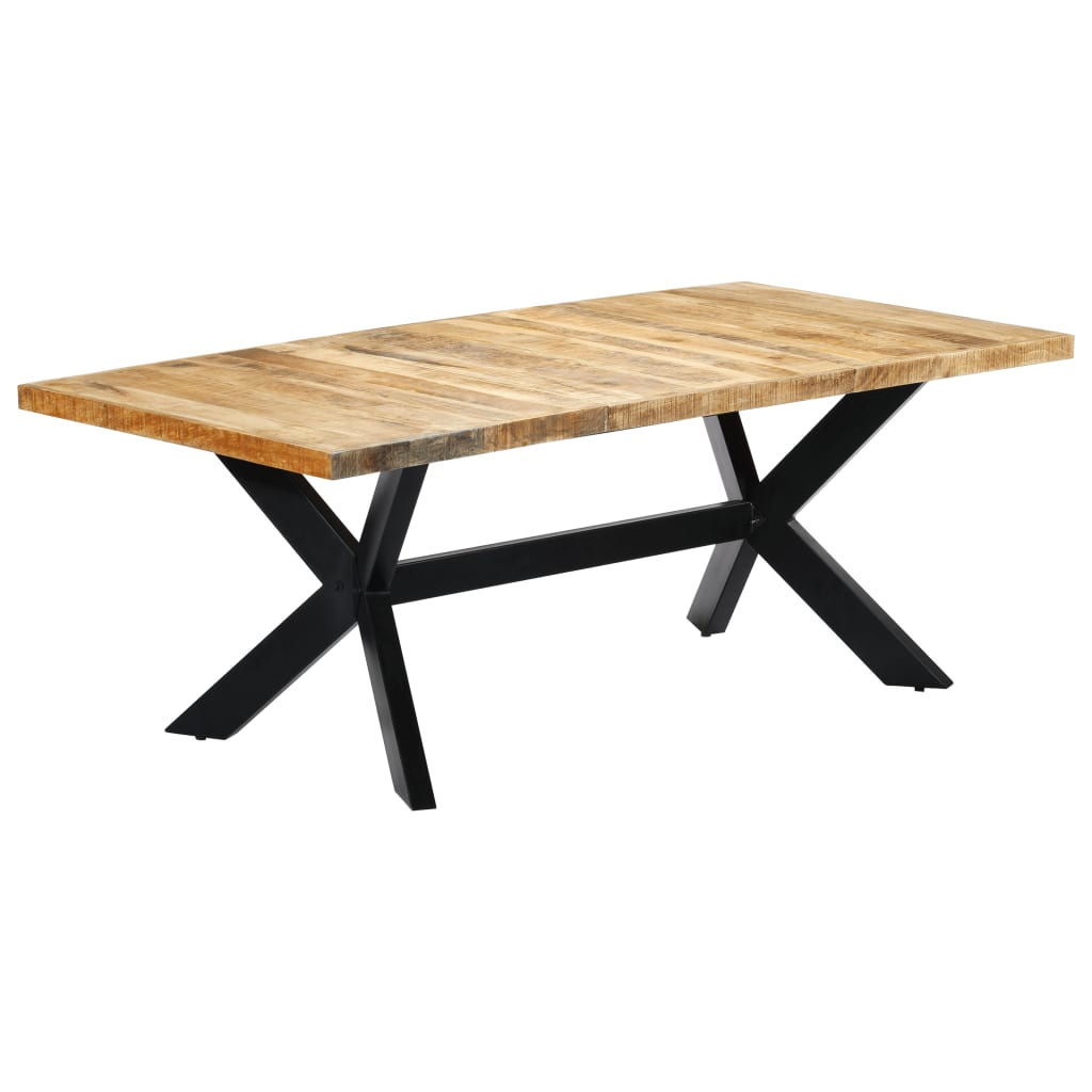 Dining Table Brown Solid Mango Wood 78.7 x 39.4 x 29.5 in