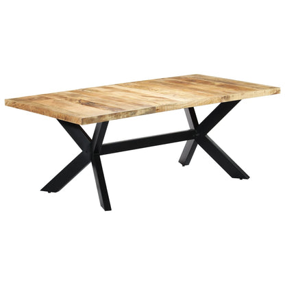Dining Table Brown Solid Mango Wood 78.7 x 39.4 x 29.5 in
