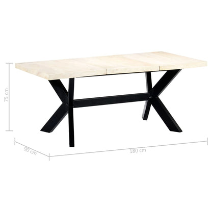Dining Table Bleached white, black legs