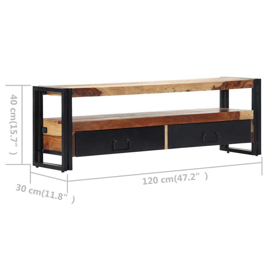 TV Cabinet Natural wood color, black