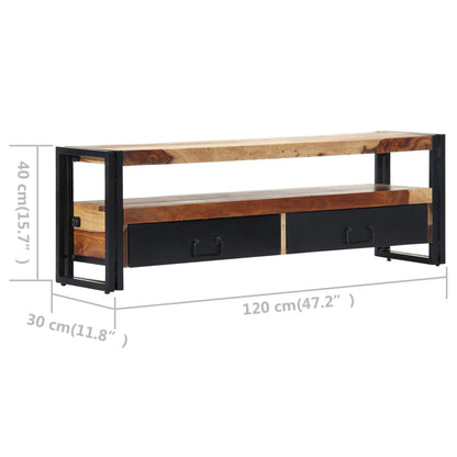TV Cabinet Natural wood color, black