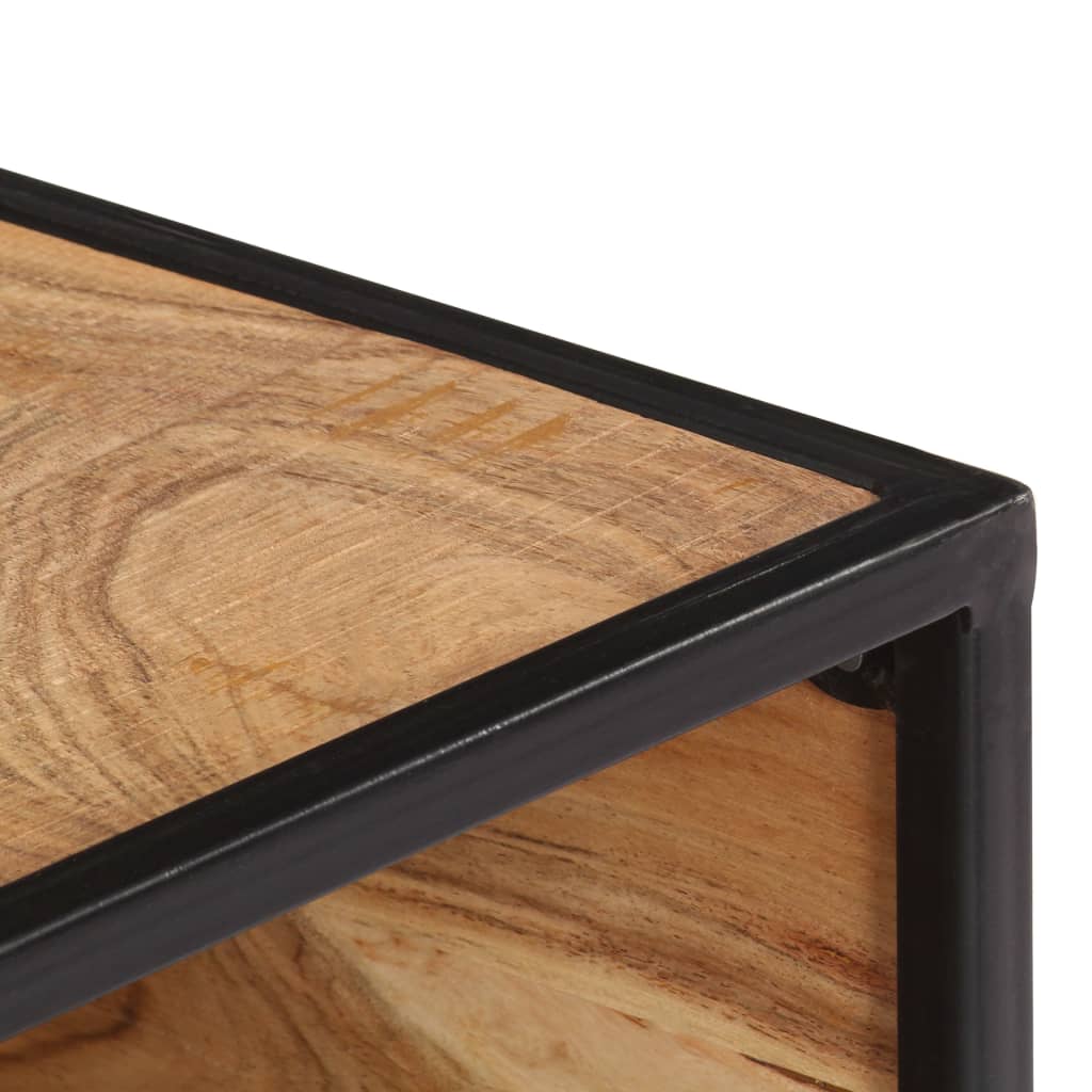 Coffee Table Natural Acacia Solid Acacia Wood Medium Rollable