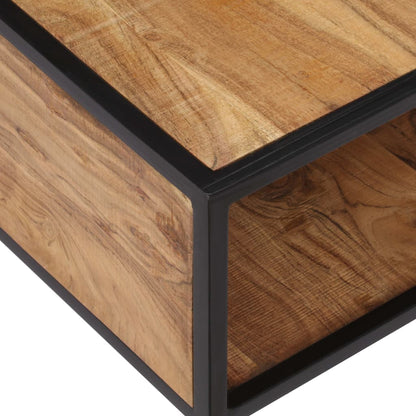 Coffee Table Natural Acacia Solid Acacia Wood Medium Rollable