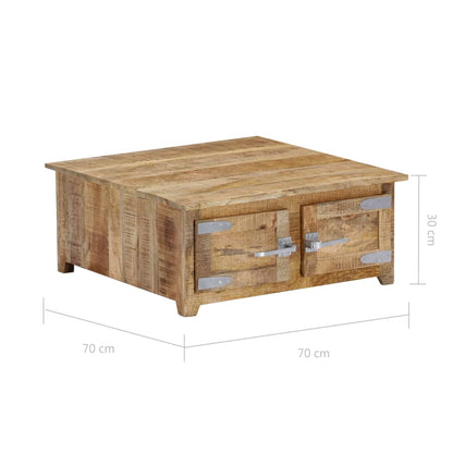 Coffee Table Natural Mango Wood Solid Mango Wood Compact