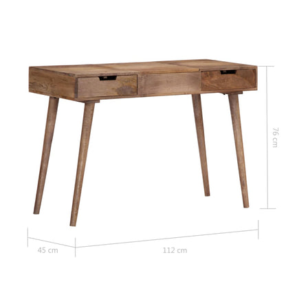Dressing Table Natural Mango Wood Solid Mango Wood, Engineered Wood